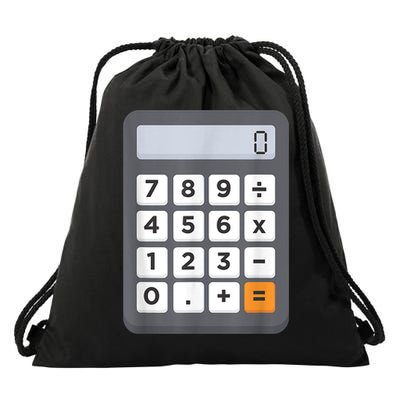 Funny Accountant Halloween Costume Outfit Math Calculator Drawstring Bag