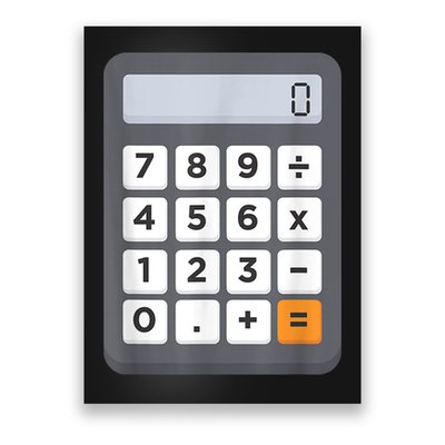 Funny Accountant Halloween Costume Outfit Math Calculator Poster