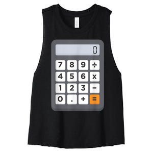 Funny Accountant Halloween Costume Outfit Math Calculator Women's Racerback Cropped Tank