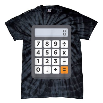 Funny Accountant Halloween Costume Outfit Math Calculator Tie-Dye T-Shirt