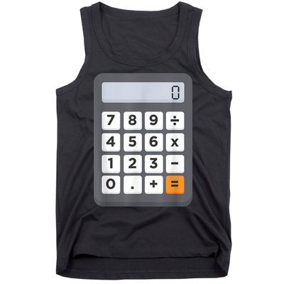 Funny Accountant Halloween Costume Outfit Math Calculator Tank Top