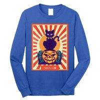 Funny Anime Halloween Cat Lover Otaku Retro Japanese Style Long Sleeve Shirt