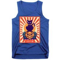 Funny Anime Halloween Cat Lover Otaku Retro Japanese Style Tank Top