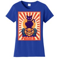 Funny Anime Halloween Cat Lover Otaku Retro Japanese Style Women's T-Shirt