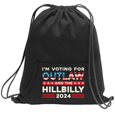 Felon And Hillbilly 24 Pro Trump 2024 Flag Funny Political Sweatshirt Cinch Pack Bag