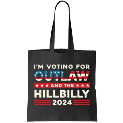 Felon And Hillbilly 24 Pro Trump 2024 Flag Funny Political Tote Bag