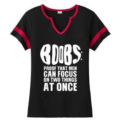 Funny Adult Humor Boobs Gift Cool Rude Naughty Boobies Gag Ladies Halftime Notch Neck Tee