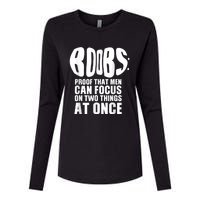 Funny Adult Humor Boobs Gift Cool Rude Naughty Boobies Gag Womens Cotton Relaxed Long Sleeve T-Shirt