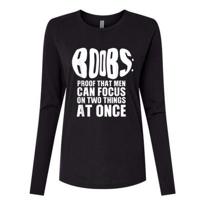 Funny Adult Humor Boobs Gift Cool Rude Naughty Boobies Gag Womens Cotton Relaxed Long Sleeve T-Shirt