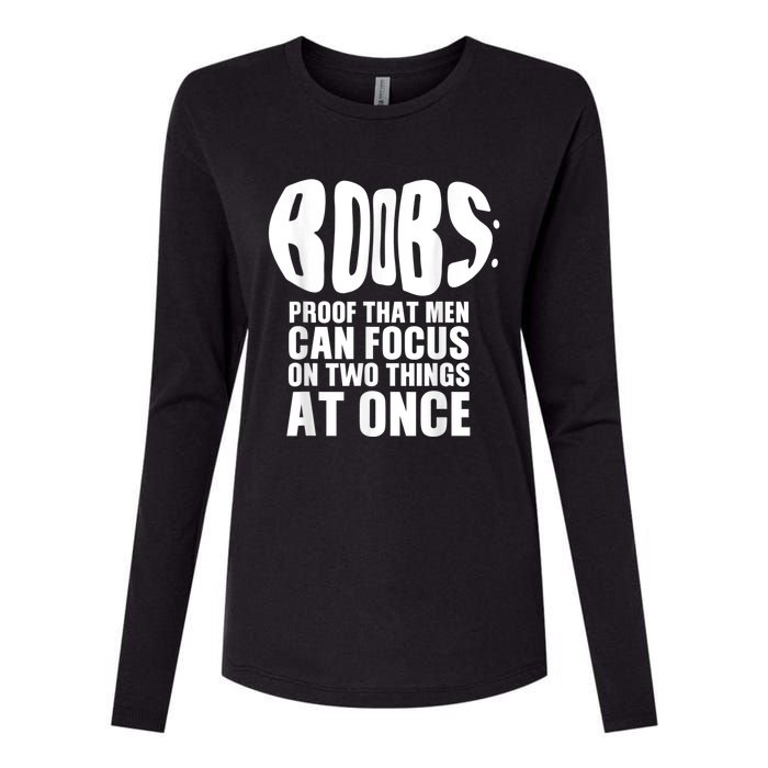 Funny Adult Humor Boobs Gift Cool Rude Naughty Boobies Gag Womens Cotton Relaxed Long Sleeve T-Shirt