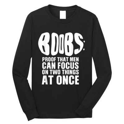 Funny Adult Humor Boobs Gift Cool Rude Naughty Boobies Gag Long Sleeve Shirt