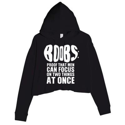 Funny Adult Humor Boobs Gift Cool Rude Naughty Boobies Gag Crop Fleece Hoodie