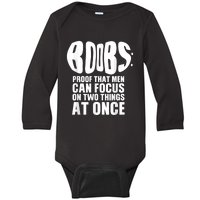 Funny Adult Humor Boobs Gift Cool Rude Naughty Boobies Gag Baby Long Sleeve Bodysuit