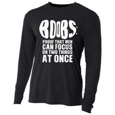 Funny Adult Humor Boobs Gift Cool Rude Naughty Boobies Gag Cooling Performance Long Sleeve Crew