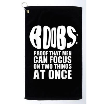 Funny Adult Humor Boobs Gift Cool Rude Naughty Boobies Gag Platinum Collection Golf Towel