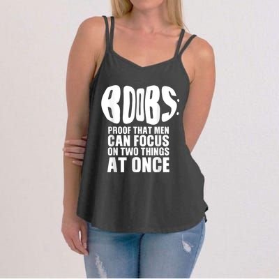 Funny Adult Humor Boobs Gift Cool Rude Naughty Boobies Gag Women's Strappy Tank