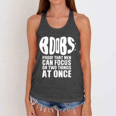 Funny Adult Humor Boobs Gift Cool Rude Naughty Boobies Gag Women's Knotted Racerback Tank