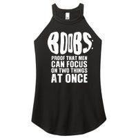 Funny Adult Humor Boobs Gift Cool Rude Naughty Boobies Gag Women's Perfect Tri Rocker Tank