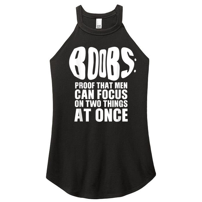 Funny Adult Humor Boobs Gift Cool Rude Naughty Boobies Gag Women's Perfect Tri Rocker Tank