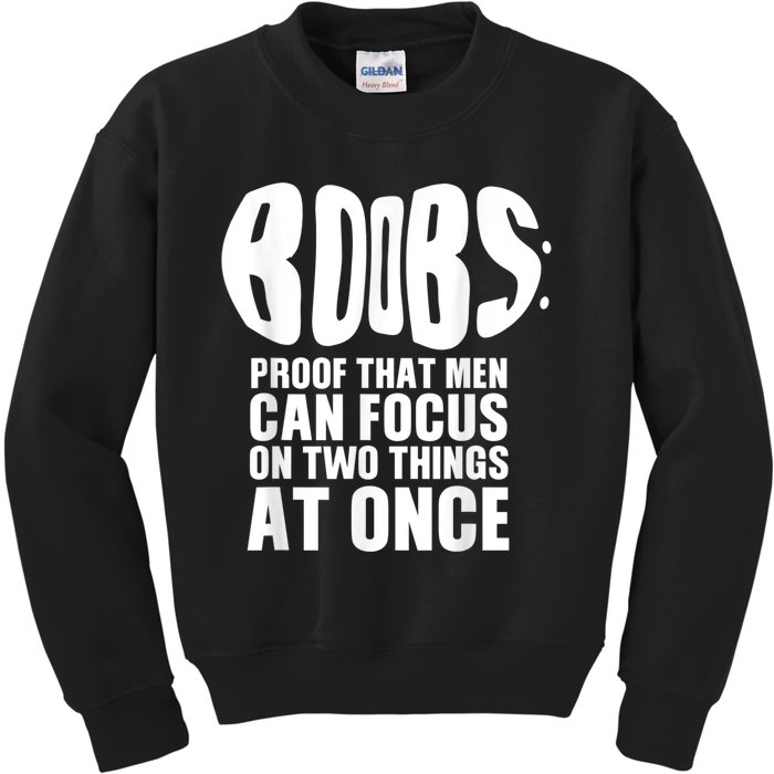 Funny Adult Humor Boobs Gift Cool Rude Naughty Boobies Gag Kids Sweatshirt