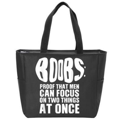 Funny Adult Humor Boobs Gift Cool Rude Naughty Boobies Gag Zip Tote Bag