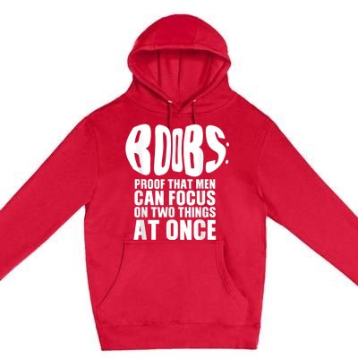 Funny Adult Humor Boobs Gift Cool Rude Naughty Boobies Gag Premium Pullover Hoodie