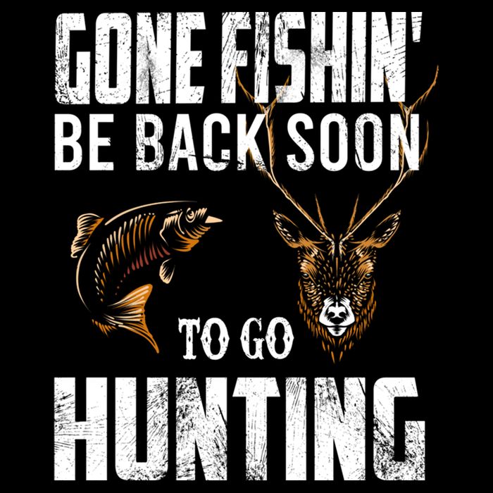 Fishing And Hunting Funny Fish Deer Hunter Gag Gift Gift Drawstring Bag