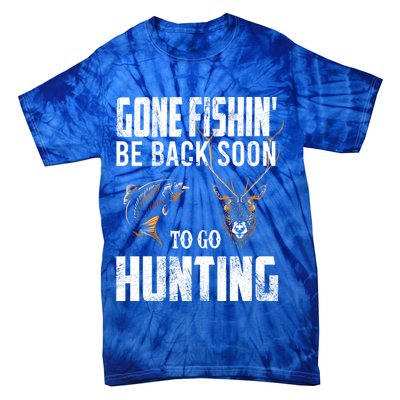 Fishing And Hunting Funny Fish Deer Hunter Gag Gift Gift Tie-Dye T-Shirt