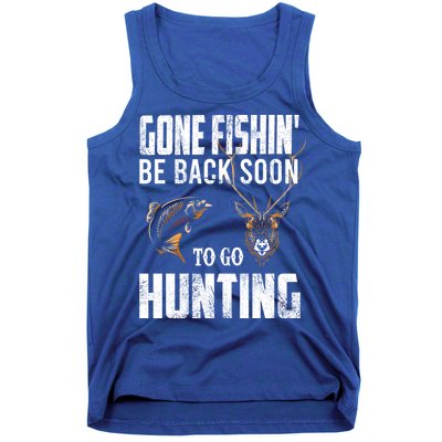 Fishing And Hunting Funny Fish Deer Hunter Gag Gift Gift Tank Top