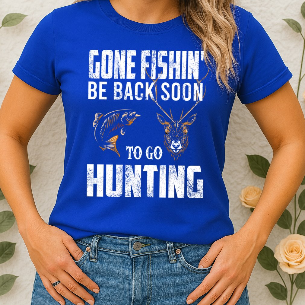 Fishing And Hunting Funny Fish Deer Hunter Gag Gift Gift Womens T-Shirt