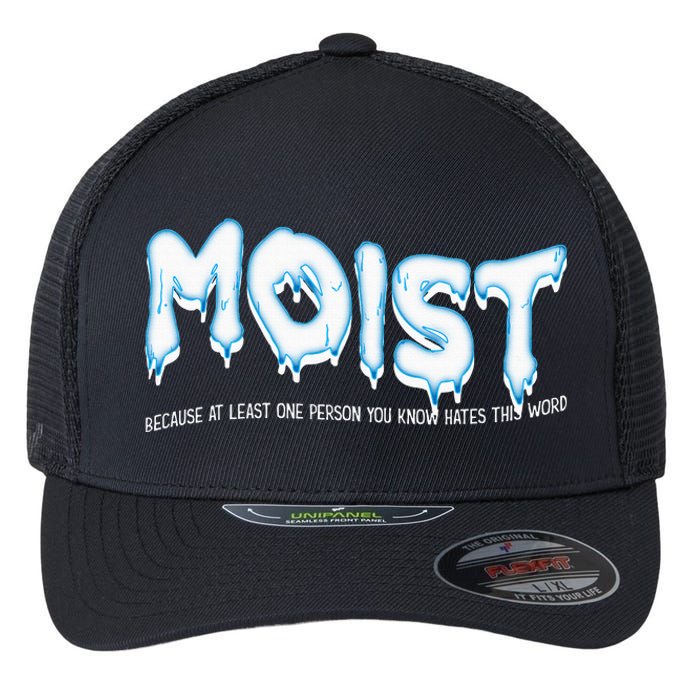 Funny Adult Humor Moist Flexfit Unipanel Trucker Cap