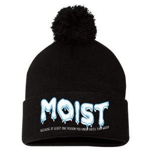 Funny Adult Humor Moist Pom Pom 12in Knit Beanie