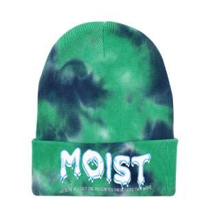 Funny Adult Humor Moist Tie Dye 12in Knit Beanie