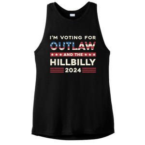 Felon And Hillbilly 24 Pro Trump 2024 Flag Funny Political Ladies PosiCharge Tri-Blend Wicking Tank