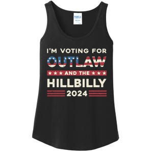 Felon And Hillbilly 24 Pro Trump 2024 Flag Funny Political Ladies Essential Tank