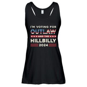 Felon And Hillbilly 24 Pro Trump 2024 Flag Funny Political Ladies Essential Flowy Tank