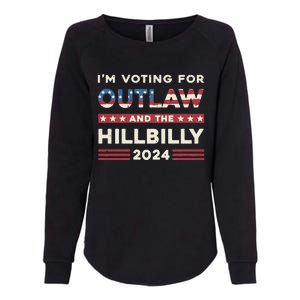 Felon And Hillbilly 24 Pro Trump 2024 Flag Funny Political Womens California Wash Sweatshirt