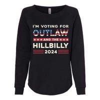 Felon And Hillbilly 24 Pro Trump 2024 Flag Funny Political Womens California Wash Sweatshirt