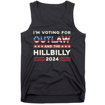 Felon And Hillbilly 24 Pro Trump 2024 Flag Funny Political Tank Top