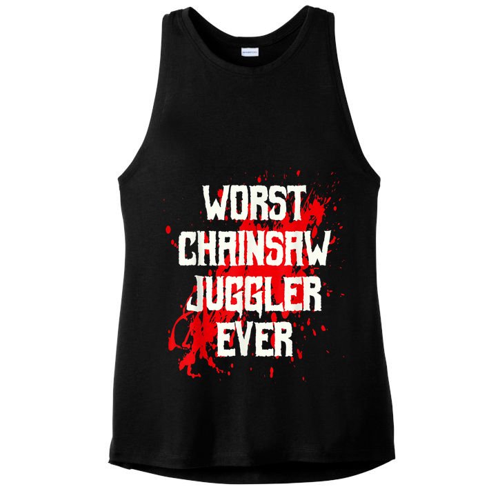 Funny Ampu Hand Arm Amputation Worst Chainsaw Juggler Ladies PosiCharge Tri-Blend Wicking Tank