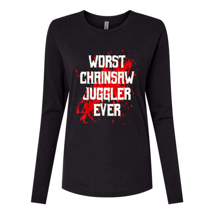 Funny Ampu Hand Arm Amputation Worst Chainsaw Juggler Womens Cotton Relaxed Long Sleeve T-Shirt