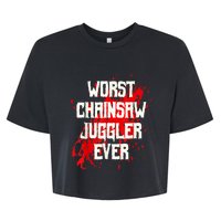 Funny Ampu Hand Arm Amputation Worst Chainsaw Juggler Bella+Canvas Jersey Crop Tee