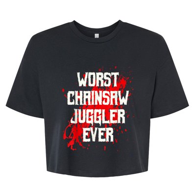 Funny Ampu Hand Arm Amputation Worst Chainsaw Juggler Bella+Canvas Jersey Crop Tee