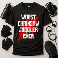 Funny Ampu Hand Arm Amputation Worst Chainsaw Juggler Performance Shirt