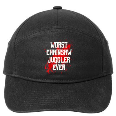 Funny Ampu Hand Arm Amputation Worst Chainsaw Juggler 7-Panel Snapback Hat