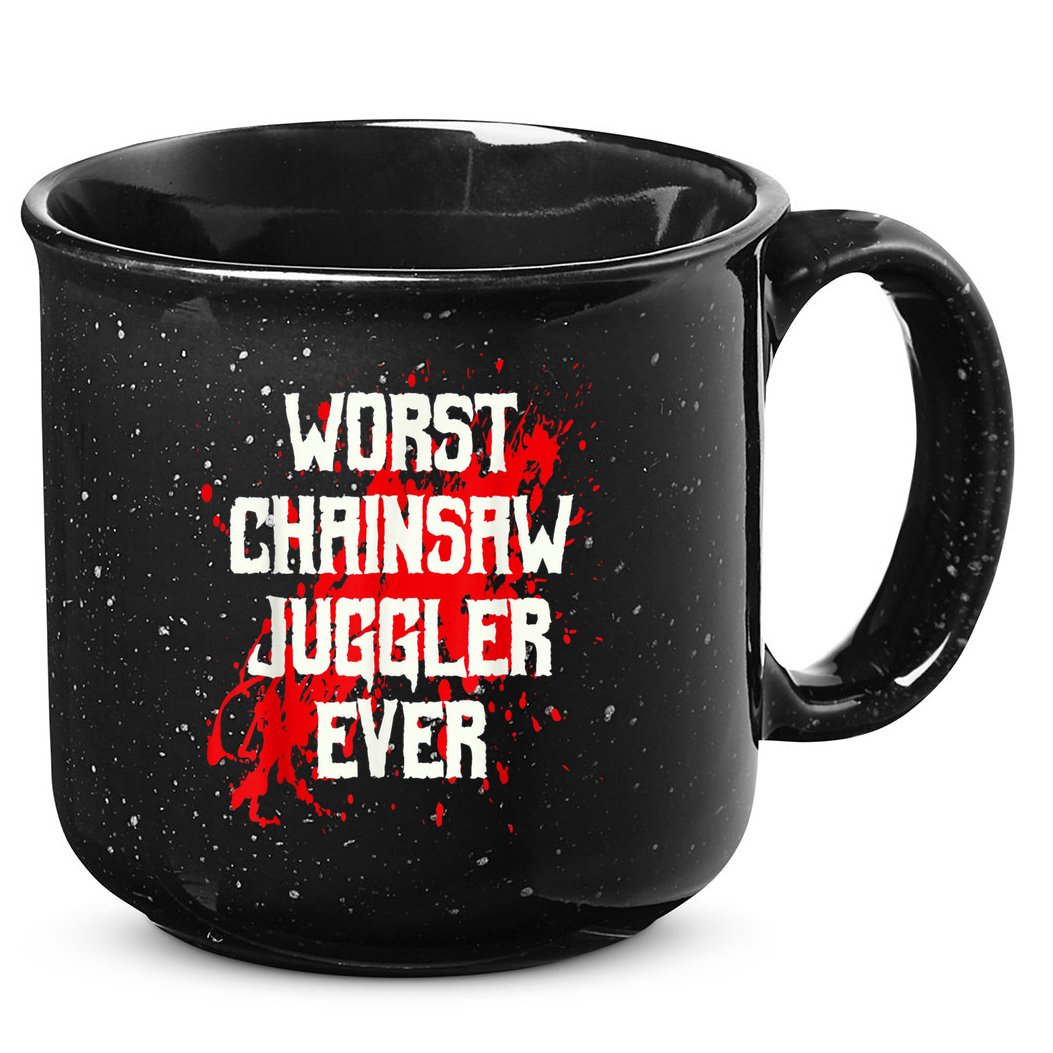 Funny Ampu Hand Arm Amputation Worst Chainsaw Juggler 15oz Campfire Ceramic Mug