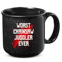 Funny Ampu Hand Arm Amputation Worst Chainsaw Juggler 15oz Campfire Ceramic Mug