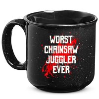 Funny Ampu Hand Arm Amputation Worst Chainsaw Juggler 15oz Campfire Ceramic Mug