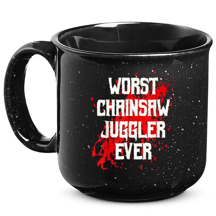 Funny Ampu Hand Arm Amputation Worst Chainsaw Juggler 15oz Campfire Ceramic Mug