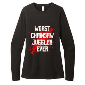 Funny Ampu Hand Arm Amputation Worst Chainsaw Juggler Womens CVC Long Sleeve Shirt